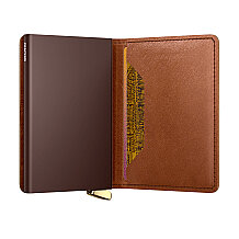 Secrid Premium Slimwallet+ Emboss Lines Kartlık Cüzdan, Kahve - 3
