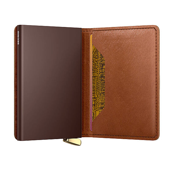 Secrid Premium Slimwallet+ Emboss Lines Kartlık Cüzdan, Kahve - 3
