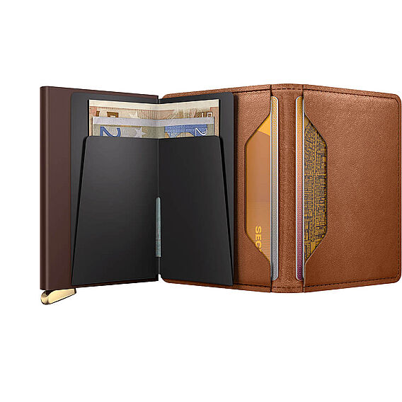 Secrid Premium Slimwallet+ Emboss Lines Kartlık Cüzdan, Kahve - 4