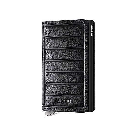 Secrid Premium Slimwallet+ Emboss Lines Kartlık Cüzdan, Siyah - Secrid