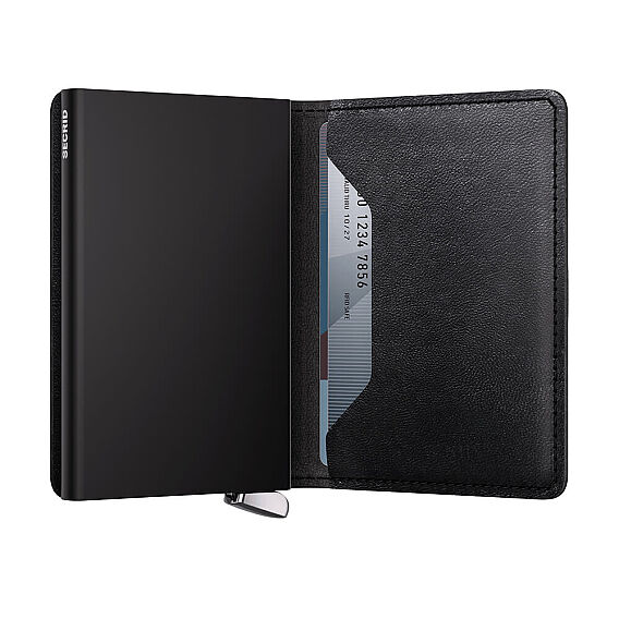Secrid Premium Slimwallet+ Emboss Lines Kartlık Cüzdan, Siyah - 3