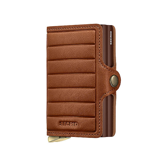 Secrid Premium Twinwallet+ Emboss Lines Kartlık Cüzdan, Kahve - Secrid