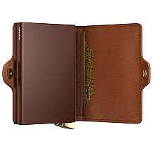 Secrid Premium Twinwallet+ Emboss Lines Kartlık Cüzdan, Kahve - 3