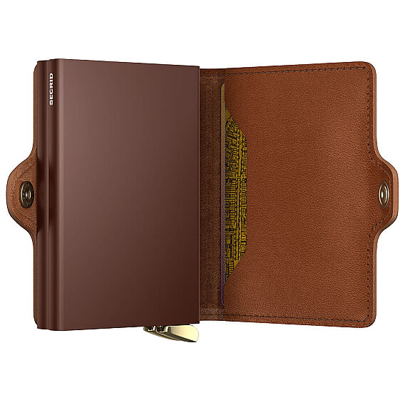 Secrid Premium Twinwallet+ Emboss Lines Kartlık Cüzdan, Kahve - 3