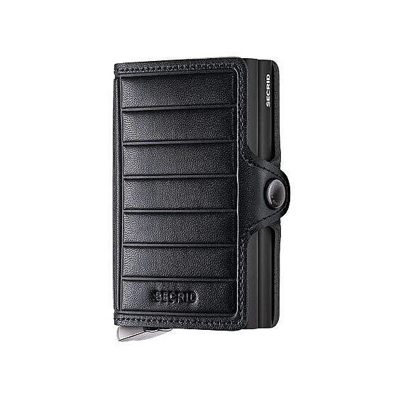 Secrid Premium Twinwallet+ Emboss Lines Kartlık Cüzdan, Siyah - Secrid