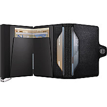 Secrid Premium Twinwallet+ Emboss Lines Kartlık Cüzdan, Siyah - 4