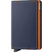 Secrid Slimwallet Matte Cüzdan, Gece Mavisi-Turuncu - 1