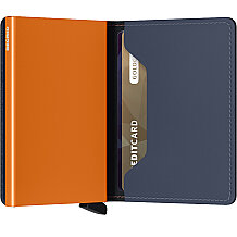 Secrid Slimwallet Matte Cüzdan, Gece Mavisi-Turuncu - 2