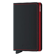 Secrid Slimwallet Matte Cüzdan, Siyah-Kırmızı - 1