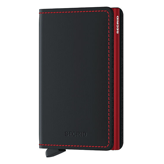 Secrid Slimwallet Matte Cüzdan, Siyah-Kırmızı - Secrid