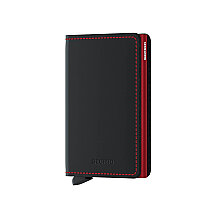 Secrid Slimwallet Matte Kartlık Cüzdan, Siyah-Kırmızı - 1