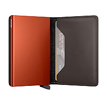 Secrid Slimwallet Matte Kartlık Cüzdan, Kahve-Turuncu - 3