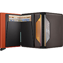 Secrid Slimwallet Matte Kartlık Cüzdan, Kahve-Turuncu - 4