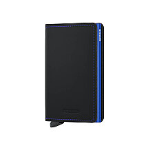Secrid Slimwallet Matte Kartlık Cüzdan, Siyah-Mavi - 1