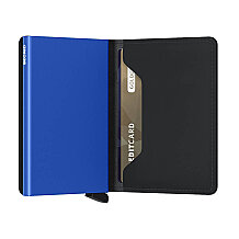 Secrid Slimwallet Matte Kartlık Cüzdan, Siyah-Mavi - 3