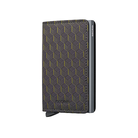 Secrid Slimwallet Optical Kartlık Cüzdan, Gri-Sarı - Secrid