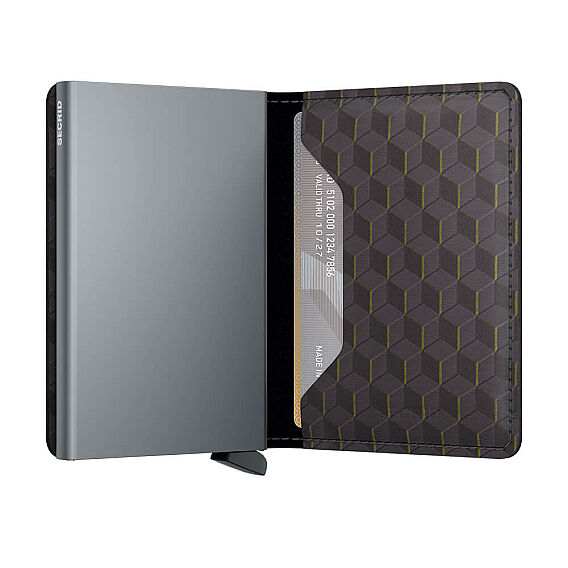 Secrid Slimwallet Optical Kartlık Cüzdan, Gri-Sarı - 3
