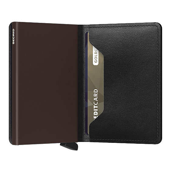 Secrid Slimwallet Original Cüzdan, Siyah-Kahve - 2