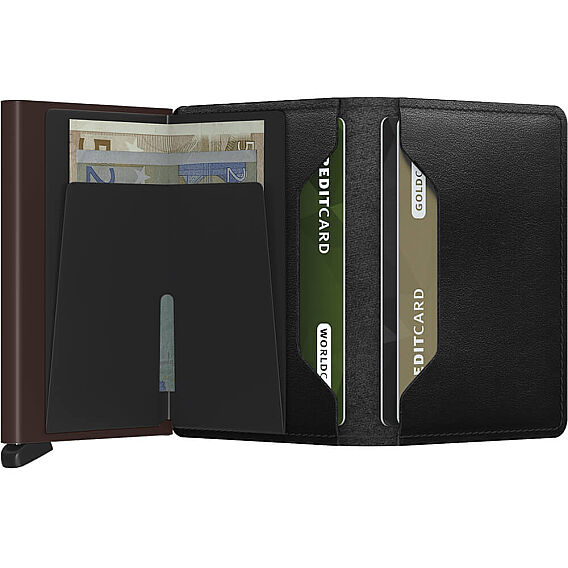 Secrid Slimwallet Original Kartlık Cüzdan, Siyah-Kahve - 4