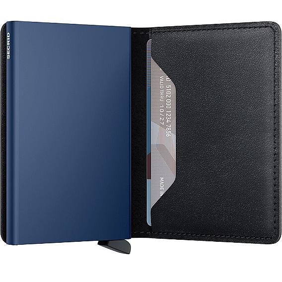 Secrid Slimwallet Original Cüzdan, Siyah-Lacivert - 2