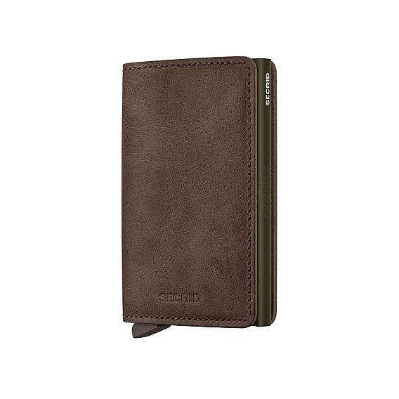 Secrid Slimwallet Vintage Kartlık Cüzdan, Koyu Kahve - Secrid