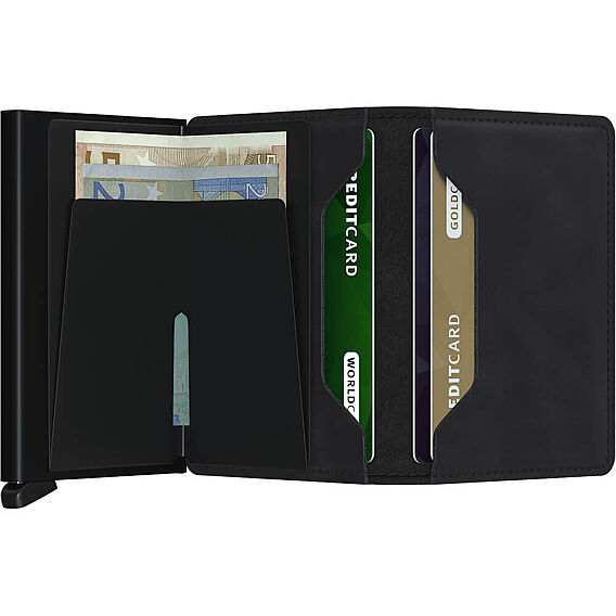 Secrid Slimwallet Vintage Kartlık Cüzdan, Siyah - 4