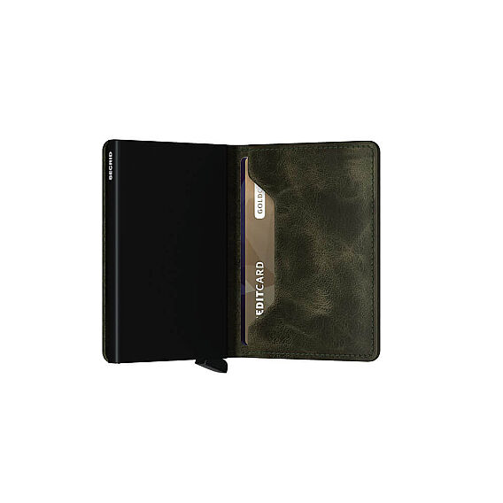 Secrid Slimwallet Vintage Kartlık Cüzdan, Yeşil-Siyah - 3