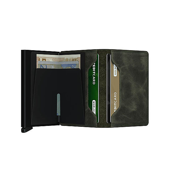 Secrid Slimwallet Vintage Kartlık Cüzdan, Yeşil-Siyah - 4