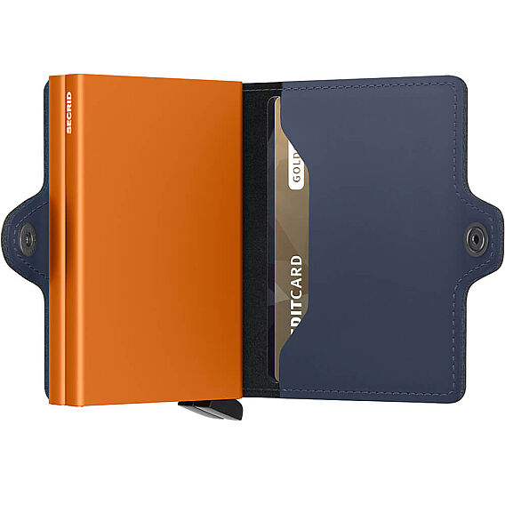 Secrid Twinwallet Matte Kartlık Cüzdan, Mavi-Turuncu - 3