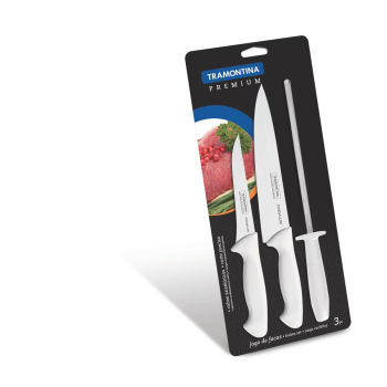 Tramontina 24499-812 3lü Bıçak+Masat Seti (Blisterli) - 1