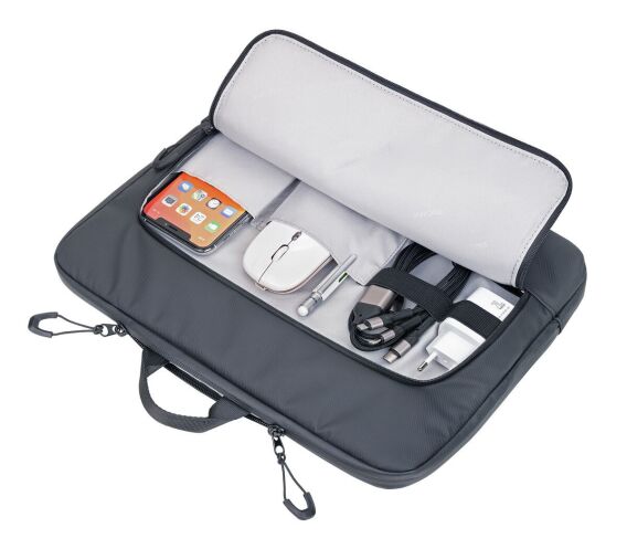 Troika 2 Gözlü Laptop Kılıfı, Siyah - 3