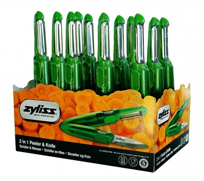 Zyliss E950001 Soyacak ve Bıçak Yeşil, 12li Stand - 1