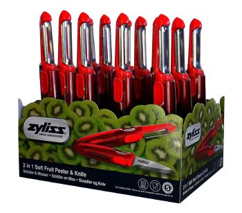 Zyliss E950002 Soyacak ve Bıçak Kırmızı, 12li Stand - 1