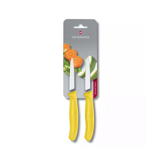 Victorinox 6.7606.L118B 8cm Sarı 2li Düz Soyma Bıçağı, Blisterli Paket - 1