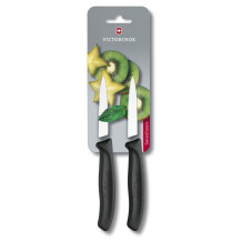 Victorinox 6.7633.B 8cm Siyah 2li Tırtıklı Soyma Bıçağı, Blisterli Paket - 1