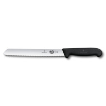 Victorinox Fibrox 21cm Tırtıklı Ekmek Bıçağı, Siyah, Blisterli - 1