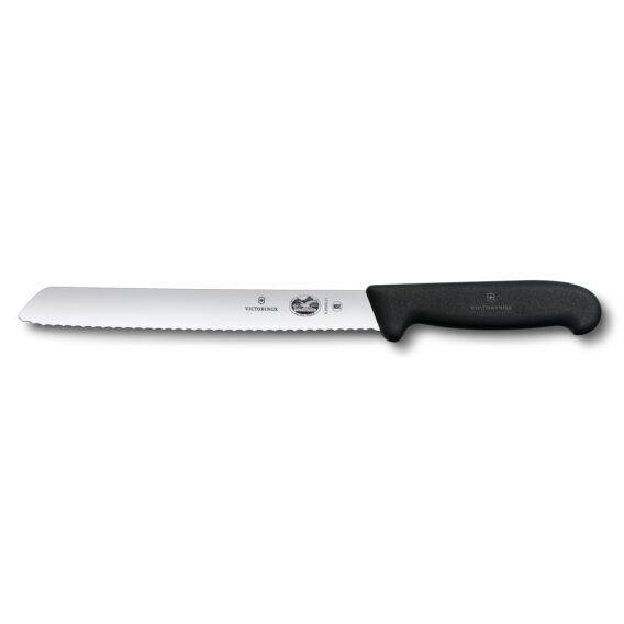 Victorinox Fibrox 21cm Tırtıklı Ekmek Bıçağı, Siyah, Blisterli - 1