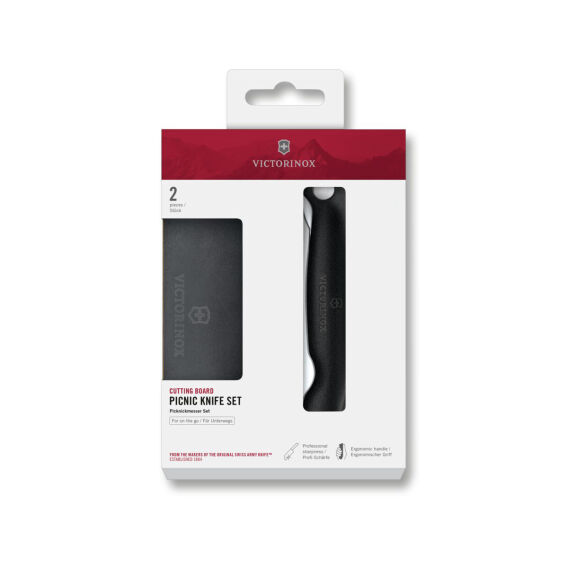 Victorinox 6.7193F Kesme Tahtası ve Katlanır Bıçak Set, Siyah - 1