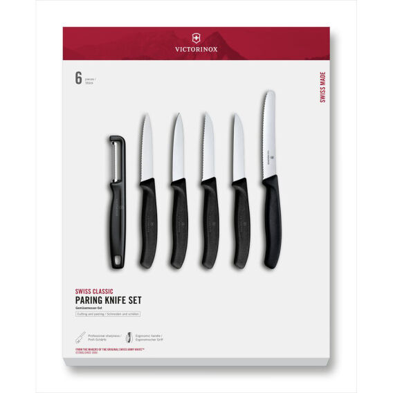 Victorinox 6.7113.6G Siyah Bıçak Seti, 6 Parça Hediye Kutulu - 2