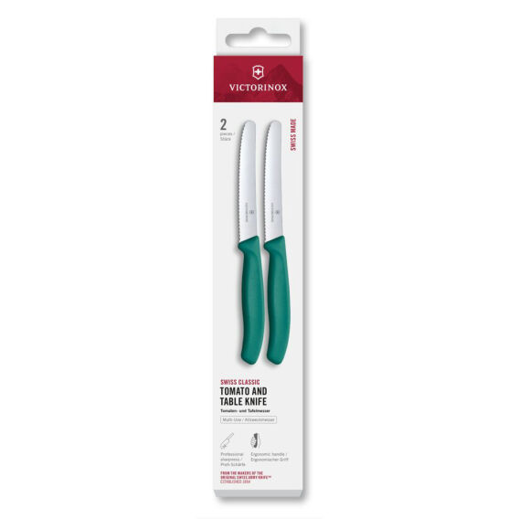 Victorinox 6.7834.2C1 2li 11cm Tırtıklı Domates Bıçağı, Yeşil - Victorinox