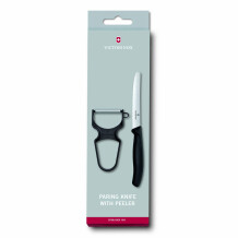 Victorinox 6.7113.23 Soyacak ve Sofra Bıçağı Seti, 2li Set Siyah - 1