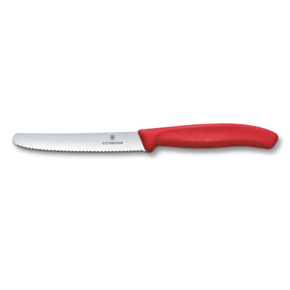 Victorinox 6.7831.C1 Swiss Classic 11cm Tırtıklı Domates Bıçağı, Kırmızı - 1
