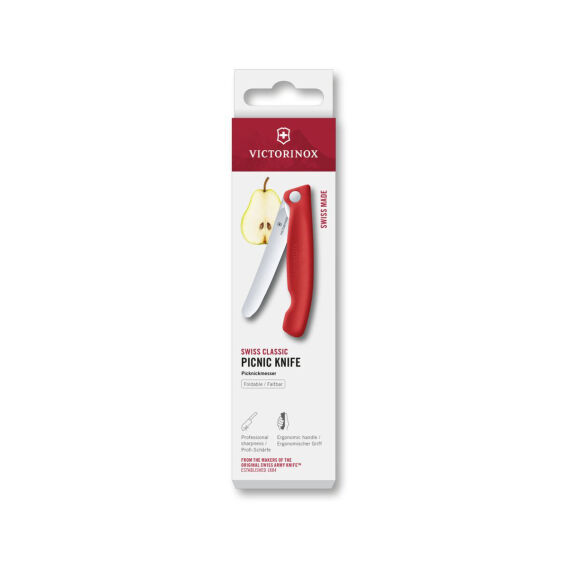 Victorinox 6.7801.FC1 Swiss Classic 11cm Katlanır Piknik Bıçağı, Kırmızı - 1