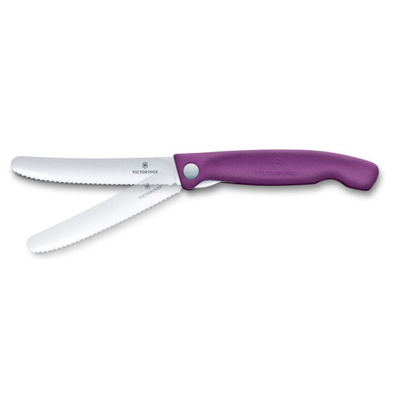 Victorinox Swiss Classic 11cm Tırtıklı Piknik Bıçağı, Mor - 2