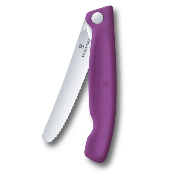 Victorinox Swiss Classic 11cm Tırtıklı Piknik Bıçağı, Mor - 4