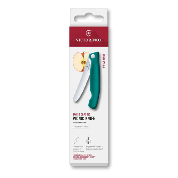 Victorinox Swiss Classic 11cm Tırtıklı Piknik Bıçağı, Yeşil - 5
