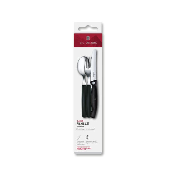 Victorinox 6.7193.3F Swiss Classic 3lü Piknik Seti, Siyah - 1