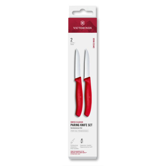 Victorinox 6.7491.2C1 Swiss Classic 2li Soyma Bıçağı Set, Kırmızı - 1