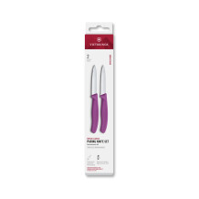 Victorinox 6.7695.2C1 Swiss Classic 2li Soyma Bıçağı Set, Mor - 1