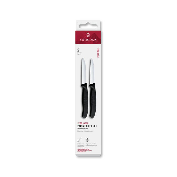 Victorinox 6.7493.2 Swiss Classic 2li Soyma Bıçağı Set, Siyah - 1